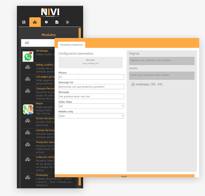 Amplia funcionalidades con los modulos